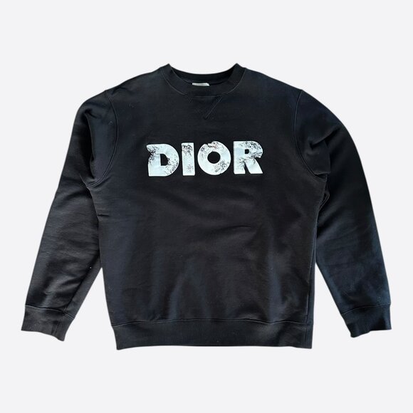 Dior Daniel Arsham Black & Blue Logo Sweater - Picture 1 of 6